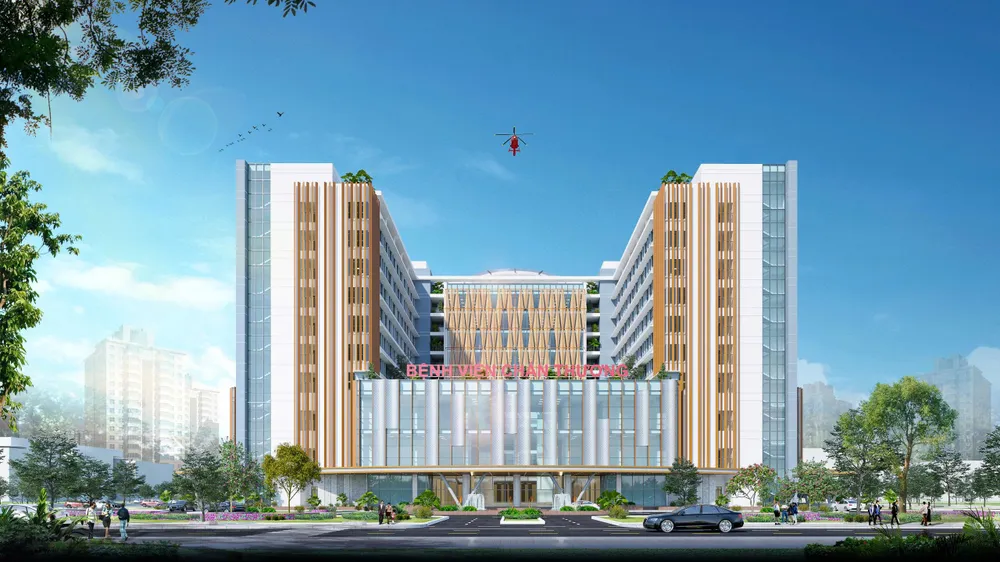 Phối cảnh Bệnh viện Chấn thương sẽ được xây dựng tại Khu Y tế Tân Kiên của mã số CT03. QUANG HUY