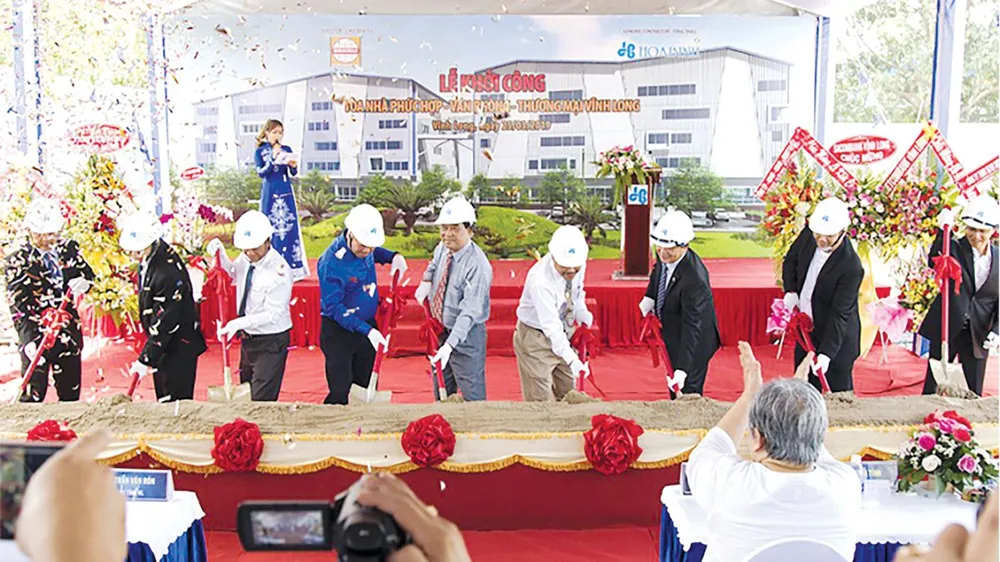 Công ty CP Tập đoàn Xây dựng Hòa Bình khởi công  dự án đầu tiên tại tỉnh Vĩnh Long