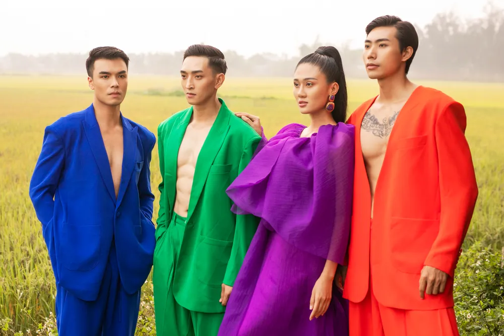 Sàn diễn độc đáo 150m bằng tre trên cánh đồng lúa  ảnh 6