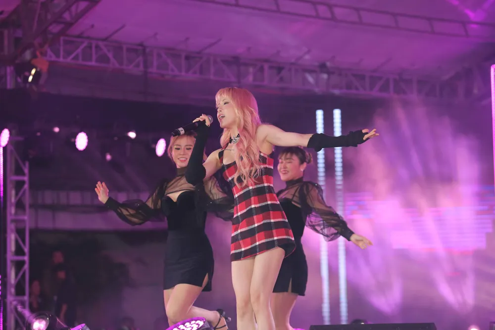 Dàn vận động viên, nghệ sĩ đứng chung sân khấu, hướng về SEA Games 31 tại TPHCM ảnh 7