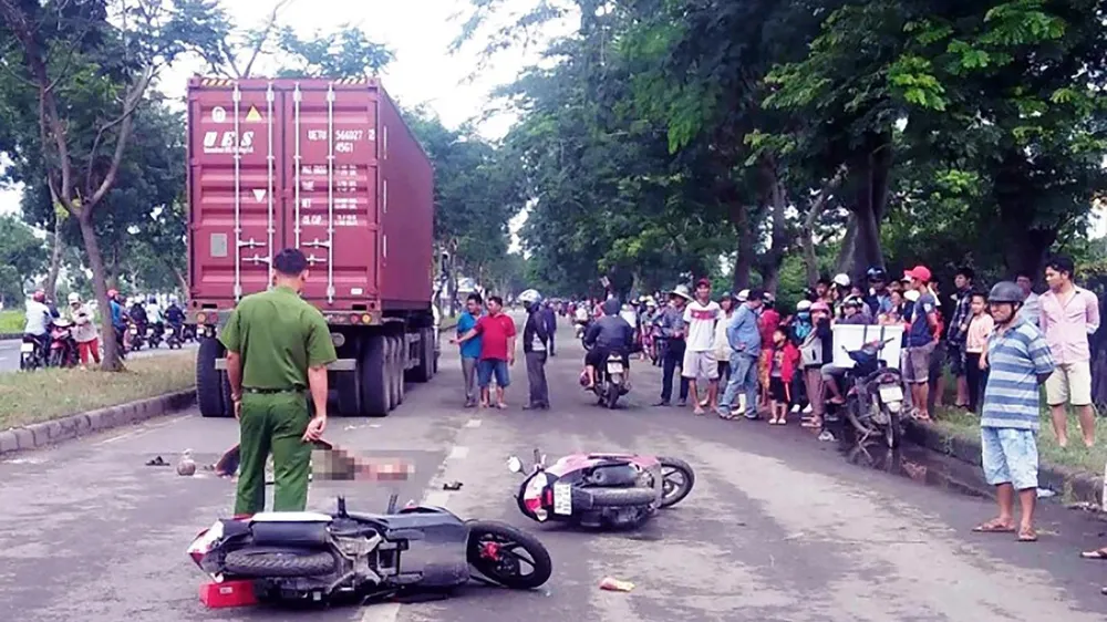 Hiện trường một vụ tai nạn giao thông