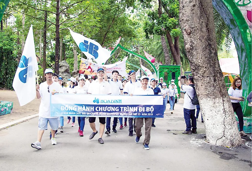 Hòa Bình tham gia đi bộ vì nạn nhân chất độc da cam ảnh 1