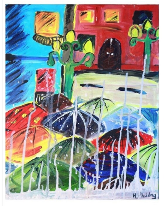 Bé 10 tuổi triển lãm tranh cá nhân tại Bảo tàng Mỹ thuật Việt Nam ảnh 1