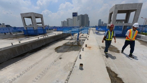 Metro line 1 Ben Thanh-Suoi Tien is one of the city's strategic projects. (Photo: tuoitre.vn)