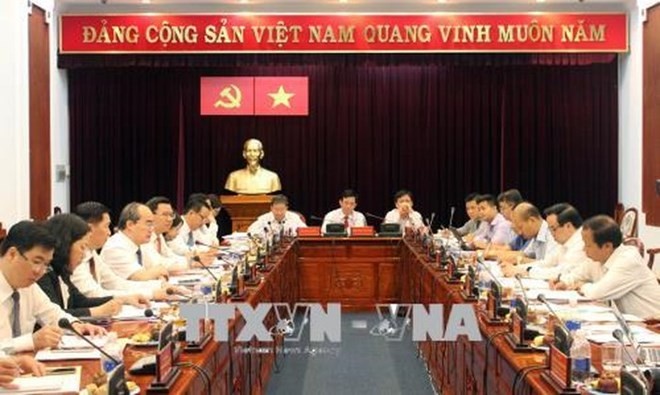 At the working session (Source: VNA)