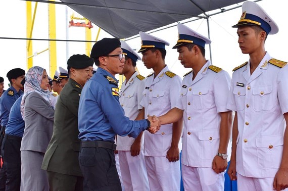 At the welcoming ceremony (Photo: Sggp)