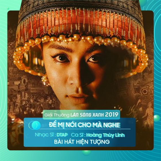 Singer Hoang Thuy Linh makes a record number of 8 prizes at Lan Song Xanh Music Award.