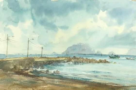 Painting exhibition of sacred land of Con Dao presented in HCMC ảnh 6