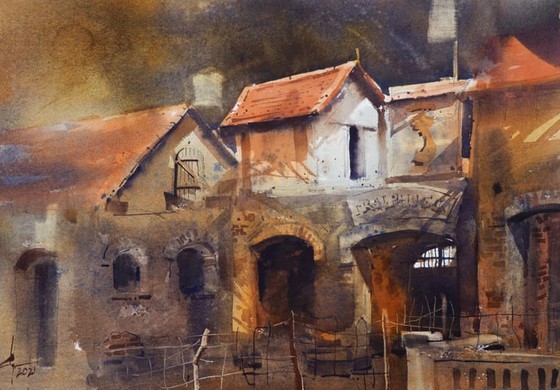 Painting exhibition of sacred land of Con Dao presented in HCMC ảnh 7