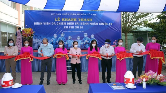 Cu Chi’s Covid-19 treatment field hospital No.1 inaugurated ảnh 1