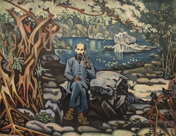 Online painting exhibition features August Revolution victory ảnh 1