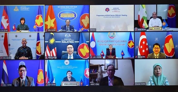 Vietnam attends virtual SOM to prepare for upcoming ASEAN AMMR ảnh 2