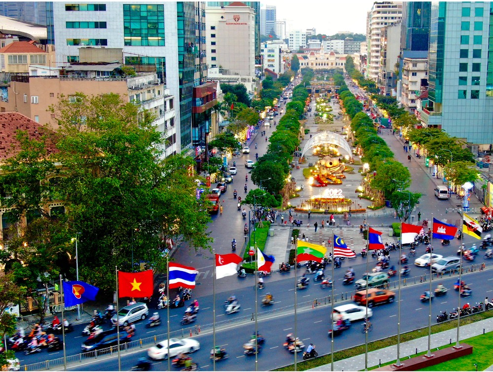 Spectacular images of Nguyen Hue Flower Street in Year of Tiger ảnh 12