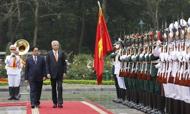 Welcome ceremony held for Malaysian PM ảnh 1