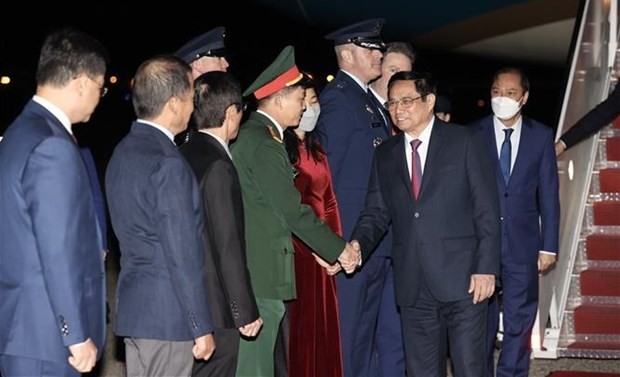 Prime Minister Pham Minh Chinh arrives in US ảnh 1