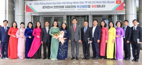 HCMC People’s Council officials arrive in Busan, beginning official visit to RoK ảnh 1