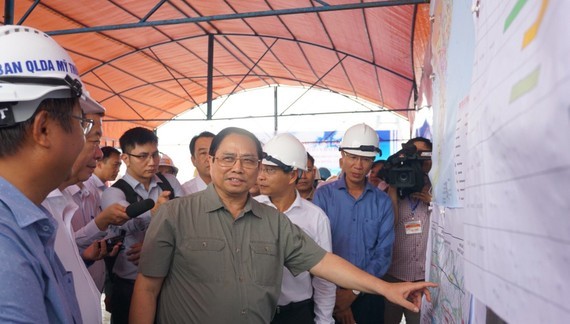 PM inspects progress of My Thuan 2 Bridge project ảnh 1
