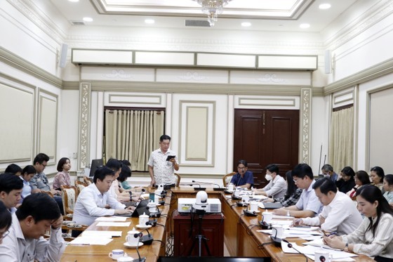 The representative of the HCMC Department of Culture and Sports speaks at the event. (Photo: SGGP)