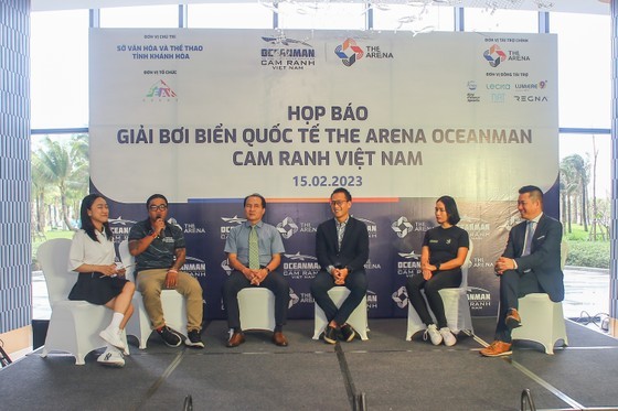 At the press conference of Arena Oceanman Cam Ranh Vietnam 2023