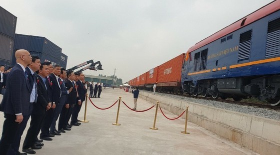 The Kep railway station in Bac Giang Province launched its international freight transportation services at a ceremony on February 18. (Photo: SGGP) The Kep railway station in Bac Giang Province launched its international freight transportation services at a ceremony on February 18. (Photo: SGGP)