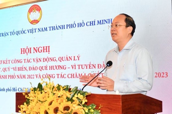 Vice Secretary of the HCMC Party Committee Nguyen Ho Hai speaks at the event. (Photo: SGGP)