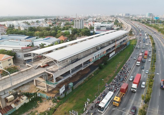 Rach Chiec station of HCMC's Metro line No.1 (Photo: SGGP)