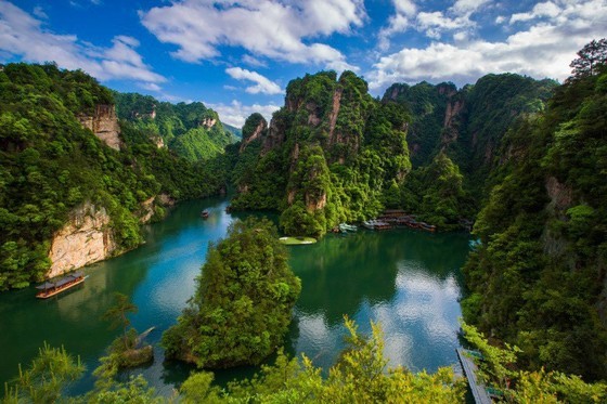 Zhangjiajie is a world-famous tourist destination with nearly 3,000 stone peaks erected and 800 streams.