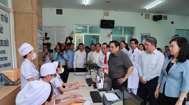 Prime Minister Pham Minh Chinh visits the SOS Children’s Village Nha Trang. (Photo: VNA)
