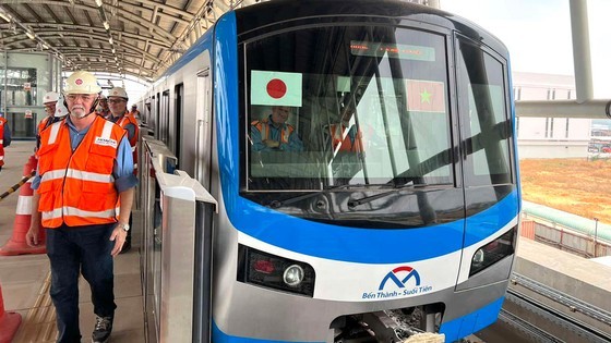 HCMC's metro line 1 is scheduled to come into operation this year. (Photo: SGGP)