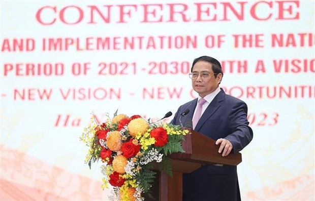 Prime Minister Pham Minh Chinh speaks at the event (Photo: VNA) Prime Minister Pham Minh Chinh speaks at the event (Photo: VNA)