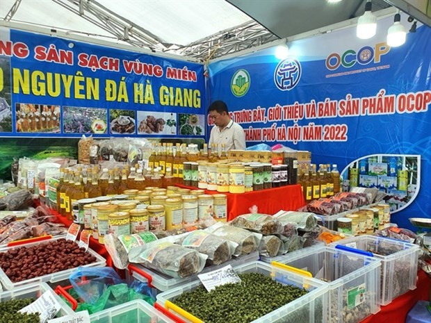 A point of sale for OCOP products in Hanoi. (Photo: VNA)