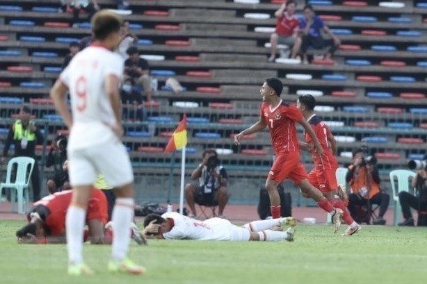 U22 Vietnam loses 2-3 to U22 Indonesia in the men’s football semifinal of SEA Games 32. (Photo: VNA) U22 Vietnam loses 2-3 to U22 Indonesia in the men’s football semifinal of SEA Games 32. (Photo: VNA)