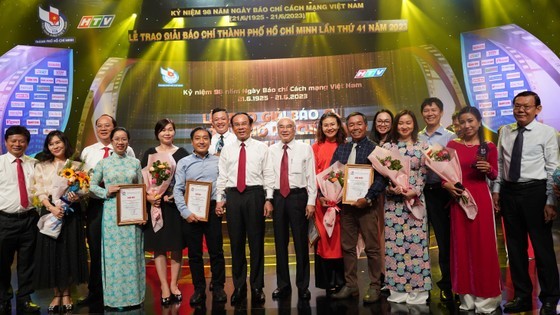 The Sai Gon Giai Phong (SGGP) Newspaper won five prizes at the 41st HCMC Press Awards 2023. (Photo: SGGP)