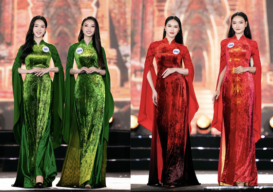 Contestants in the competition of Ao Dai (Vietnamese traditional dress) (Photo: SGGP)