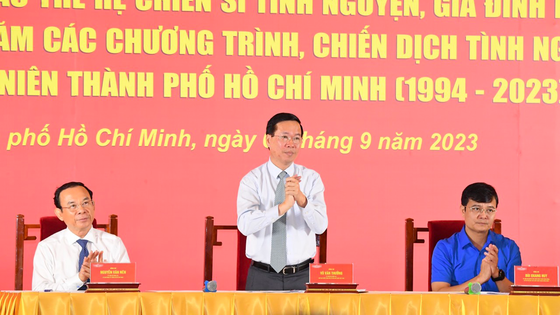 State President Vo Van Thuong attends the ceremony. (Photo: SGGP)