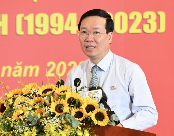 State President Vo Van Thuong speaks at the event. (Photo: SGGP)