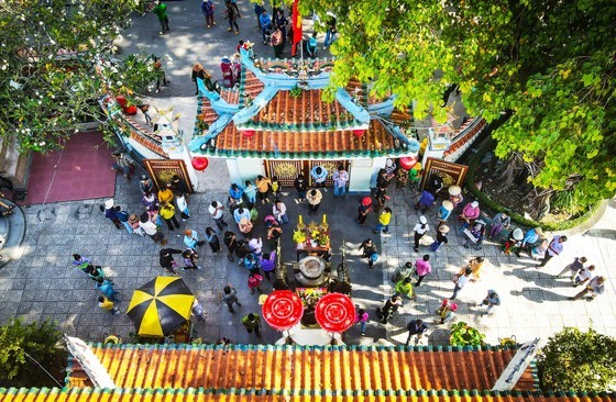 At Nguyen Trung Truc Temple in Kien Giang Province (Photo: SGGP)