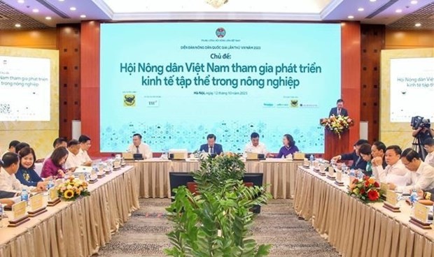 An overview of the 8th National Farmers' Forum. (Photo: VNA)