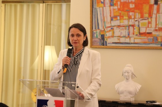 Ms. Emmanuelle Pavillon-Grosser, Consul General of France in HCMC speaks at the opening ceremony. (Photo: SGGP)