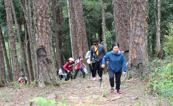 Visitors enjoy the hiking experience.