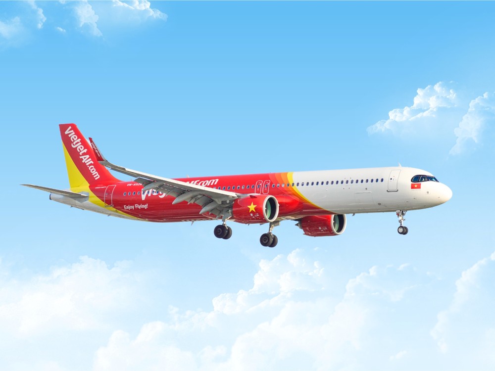 图:越捷航空的现代客机。