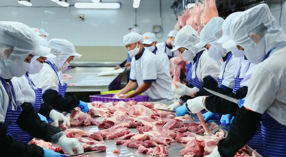 Dây chuyền sản xuất tại Công ty CP Việt Nam kỹ nghệ súc sản (VISSAN)