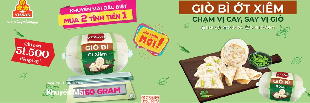 Vissan giới thiệu sản phẩm giò bì ớt xiêm