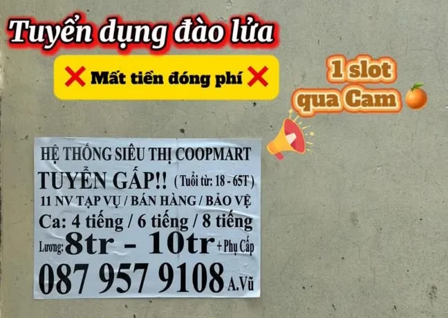 Hình ảnh cảnh báo được đăng tải trên fanpage chính thức của Saigon Co.op