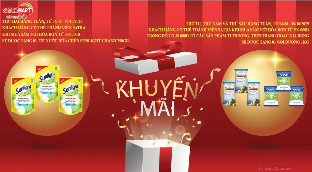 Chương trình khuyến mãi tại hệ thống siêu thị Satramart