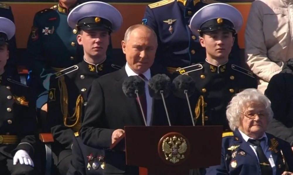 Tổng thống Nga phát biểu (ảnh chụp qua màn hình)