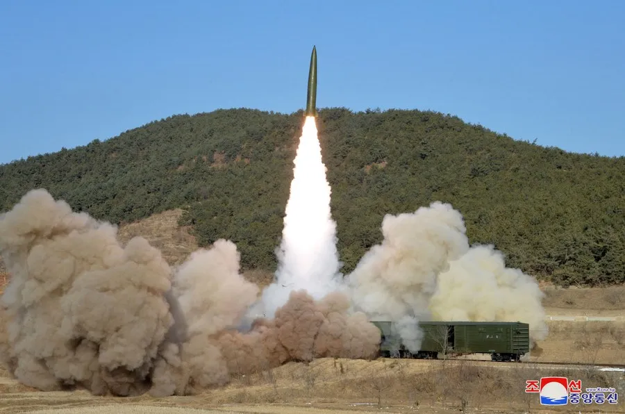 Một vụ thử tên lửa của Triều Tiên. Ảnh tư liệu: KCNA