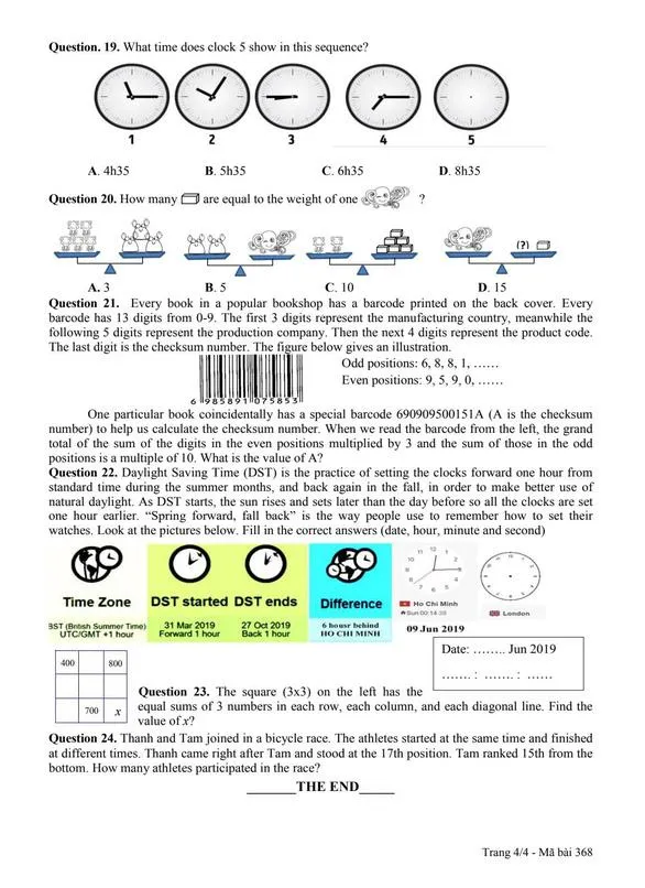 Công bố đề và đáp án bài khảo sát vào lớp 6 Trường THPT chuyên Trần Đại Nghĩa ảnh 6