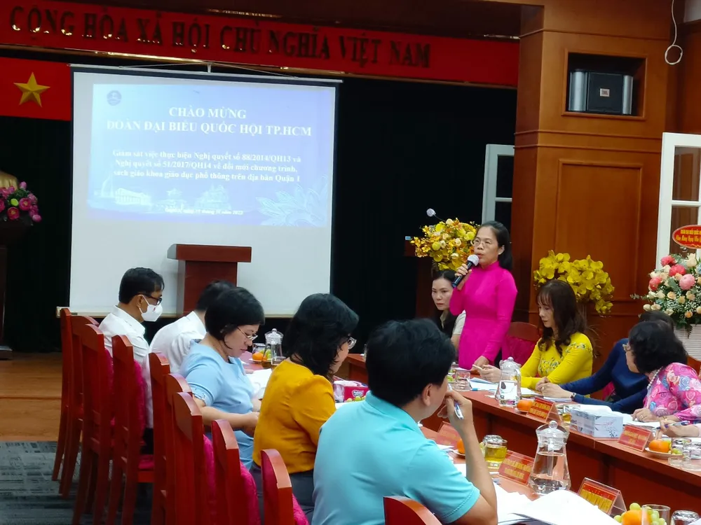 Quận 1: Đề xuất chế độ hỗ trợ giáo viên các trường tiên tiến, hội nhập ảnh 2