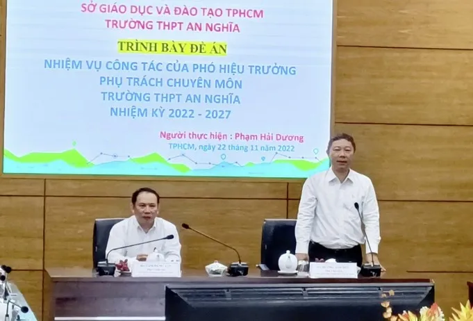 TPHCM: Công bố danh sách 3 ứng viên trúng tuyển vị trí phó hiệu trưởng các trường THPT ảnh 1